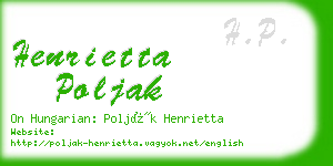 henrietta poljak business card